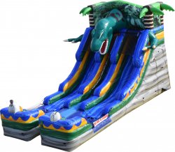 16ft Double Lane Water Slide Jurassic SL 1 326545835 16 Ft Jurassic Water Slide